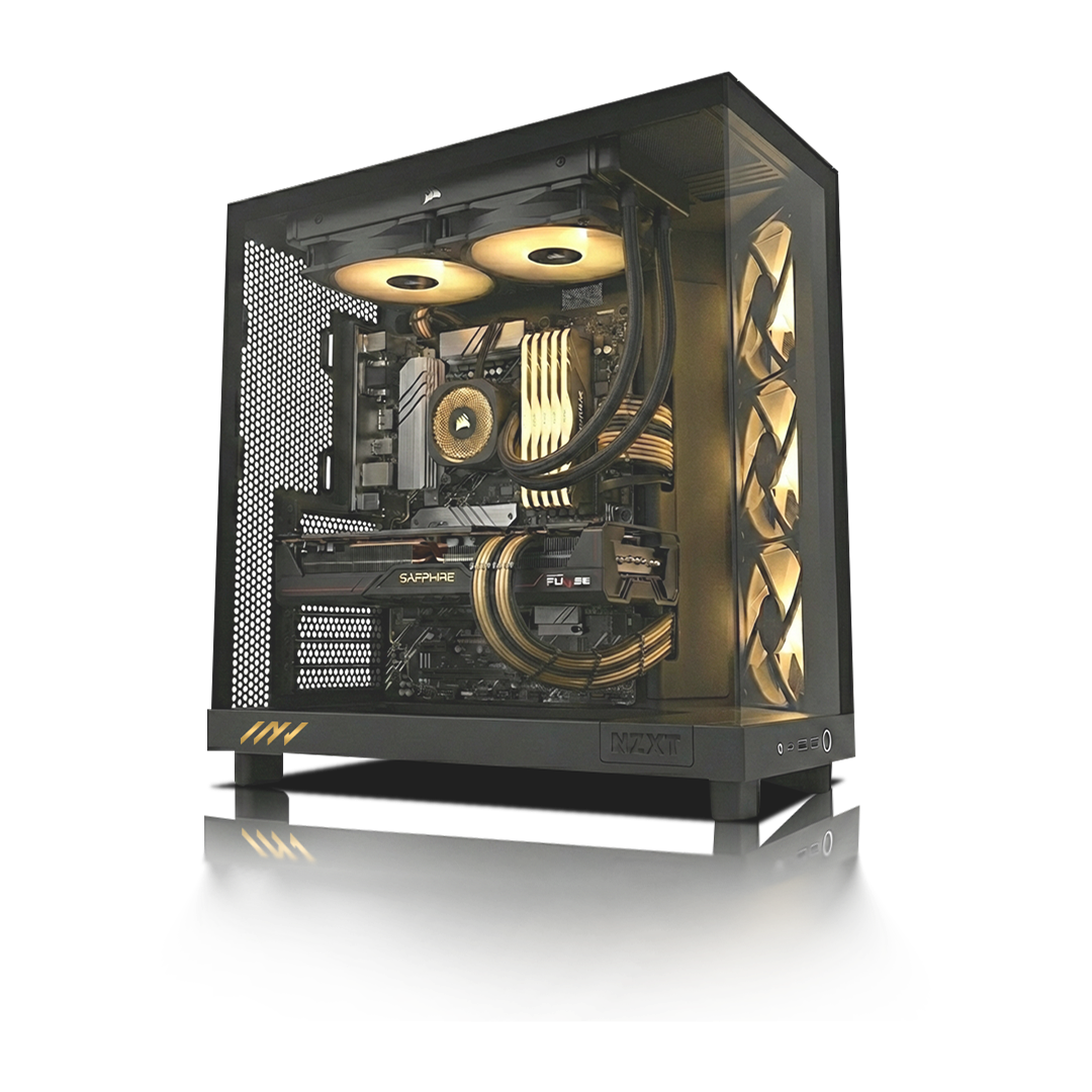 PC Gamer Radeon RX 9060 XT, AMD Ryzen™ 5 9600X, 32GB DDR5 RAM, 1TB M.2 Nvme Gen 4 SSD, Windows 11, PC Power-134,Color Negro