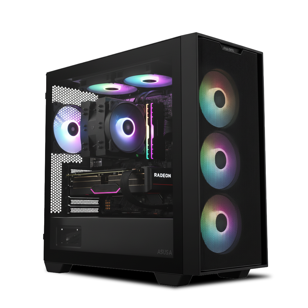 PC INVICTUS Radeon RX 7800 XT, AMD Ryzen™ 9 9900X, 32GB DDR5 RAM, 1TB M.2 Nvme Gen 4 SSD, Windows 11, PC Power-125,