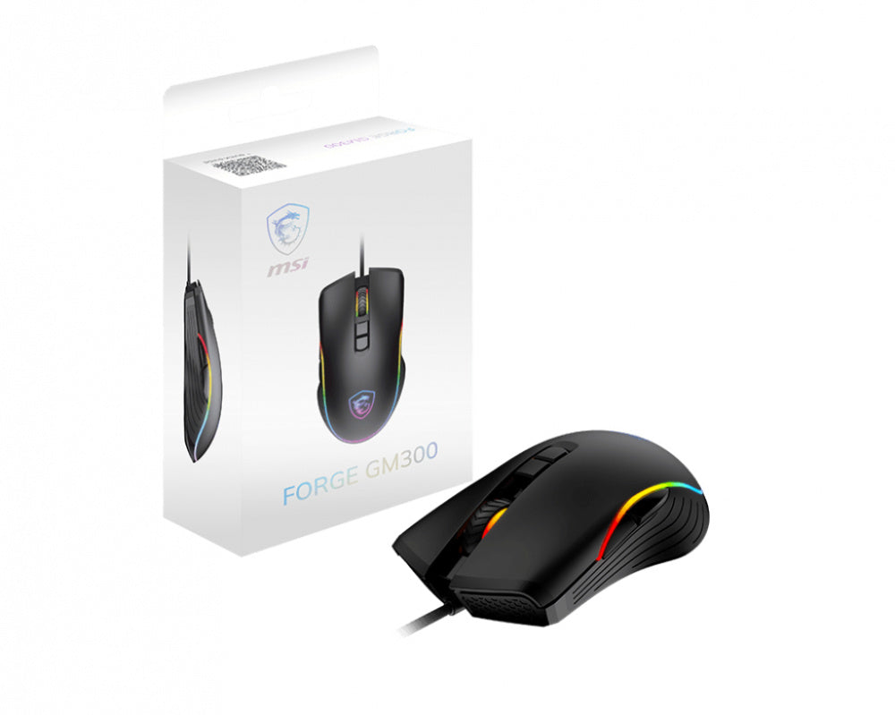 Mouse Gamer MSi Óptico FORGE GM300, Alámbrico, USB, 7200DPI, Negro