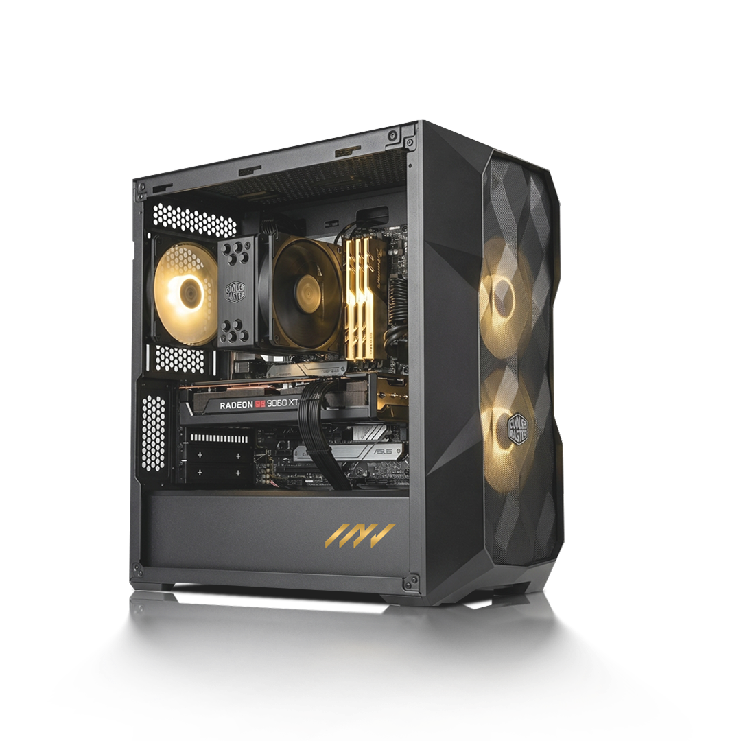 PC Profesional PNY RTX™  4500, AMD Ryzen™ 9 9950X3D, 64GB DDR5 RAM, 2TB M.2 Nvme Gen 4 SSD, Windows 11, PC Power-229,Color Negro