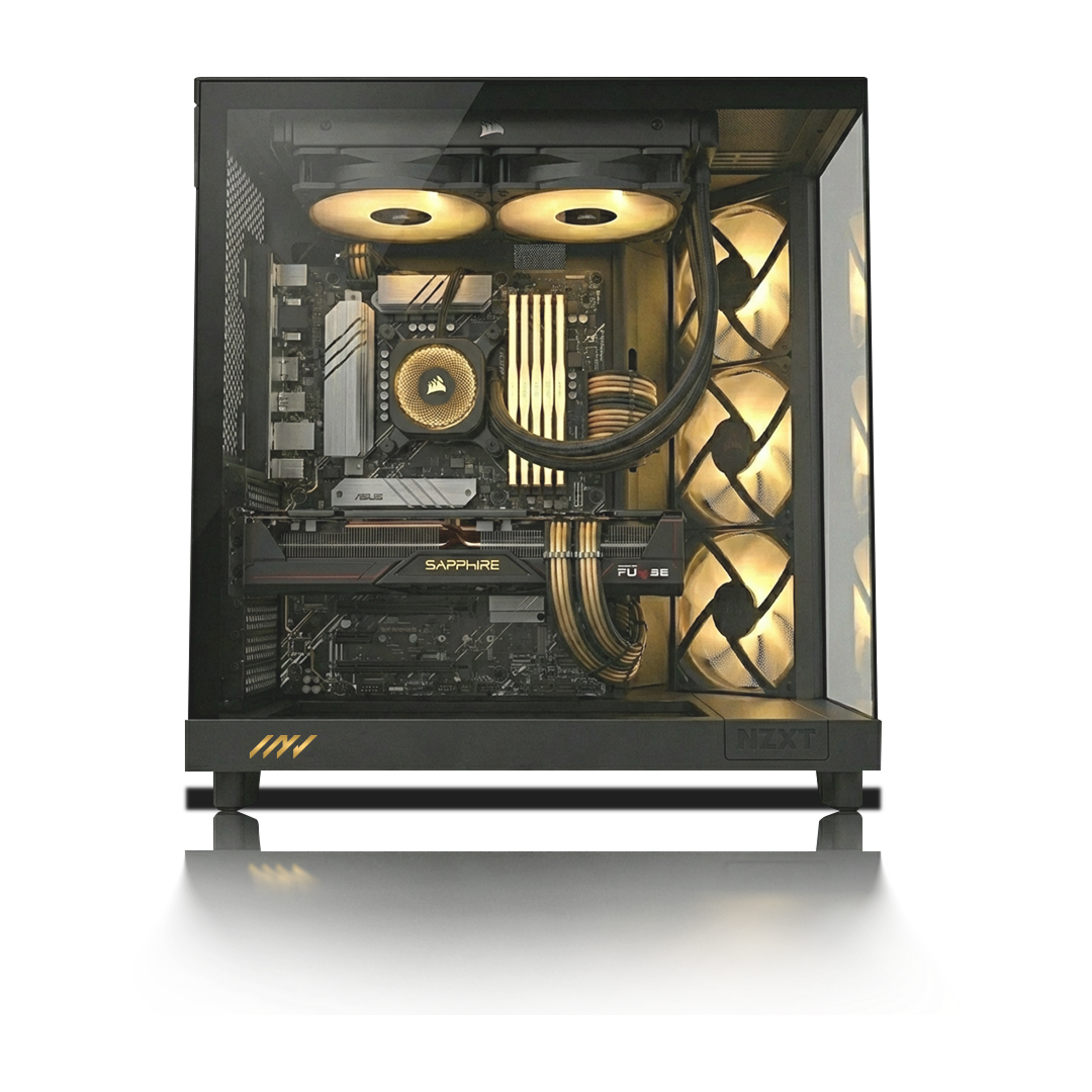 PC Gamer Radeon RX 9070 XT, AMD Ryzen™ 9 9900X, 32GB DDR5 RAM, 2TB M.2 Nvme Gen 4 SSD, Windows 11, PC Power-050,Color Negro