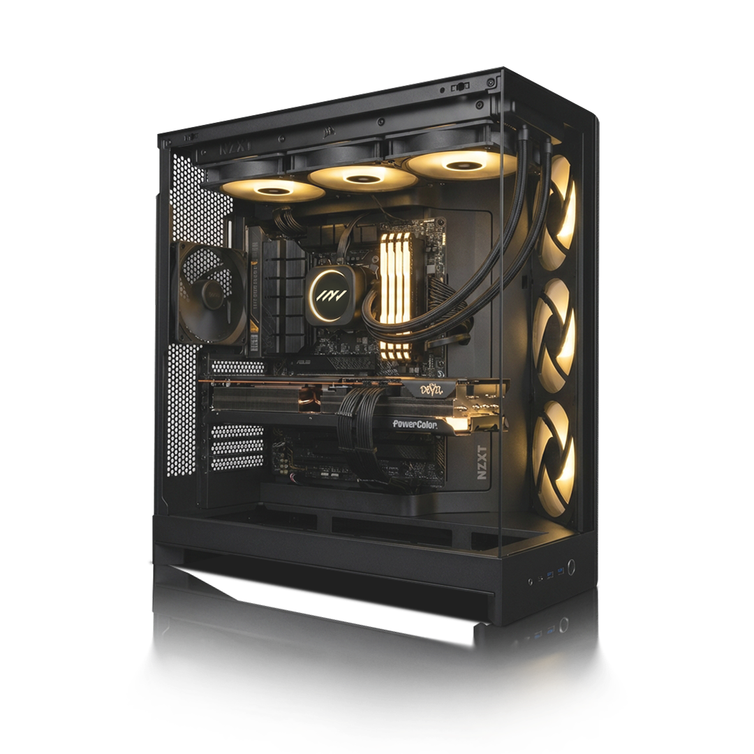 PC Gamer Radeon RX 9070 XT, AMD Ryzen™ 9 9900X3D, 32GB DDR5 RAM, 2TB M.2 Nvme Gen 4 SSD, Windows 11, PC Power-154,Color Negro