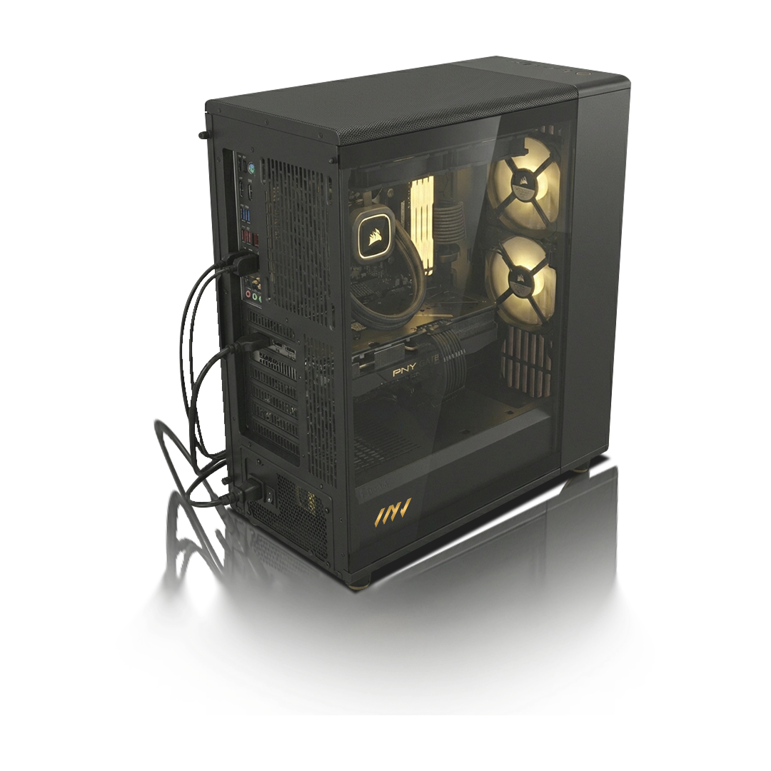 PC Profesional PNY RTX™  2000, Intel® Core™ i9-14900KF, 64GB DDR5 RAM, 2TB M.2 Nvme Gen 4 SSD, Windows 11, PC Power-218,Color Negro