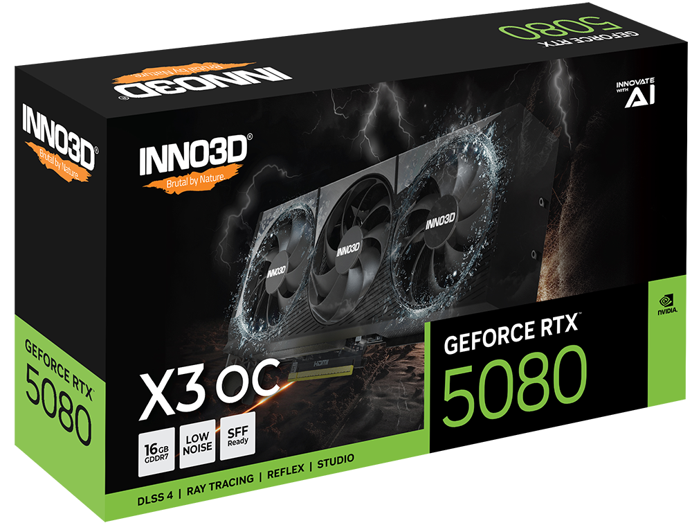 Tarjeta de Vídeo INNO3D Geforce RTX 5080 X3 OC 16GB GDDR7