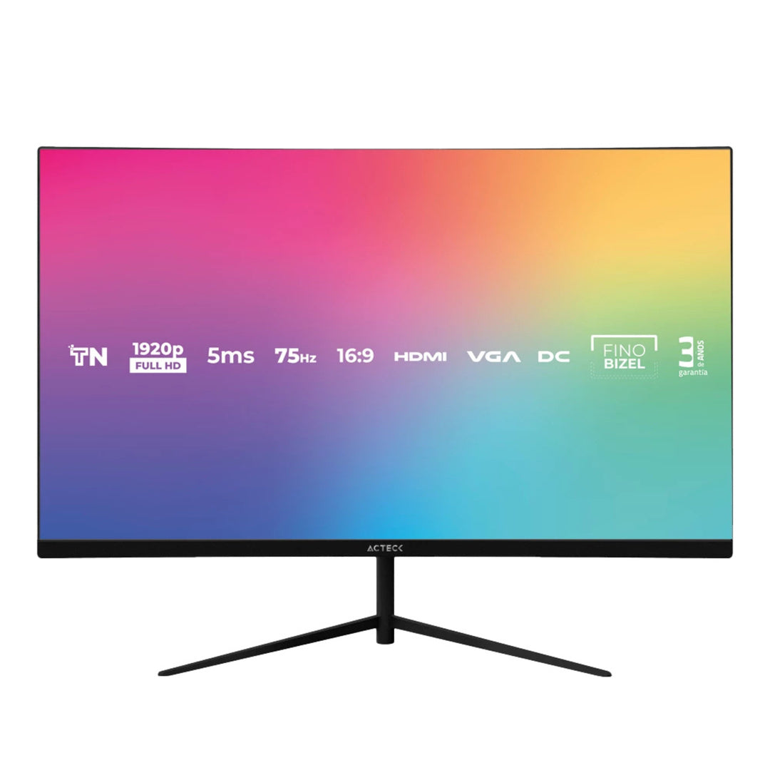 Monitor Acteck Captive Vivid SP270 Elite LED 27", 1920x1080 Full HD, 75Hz, HDMI, Negro