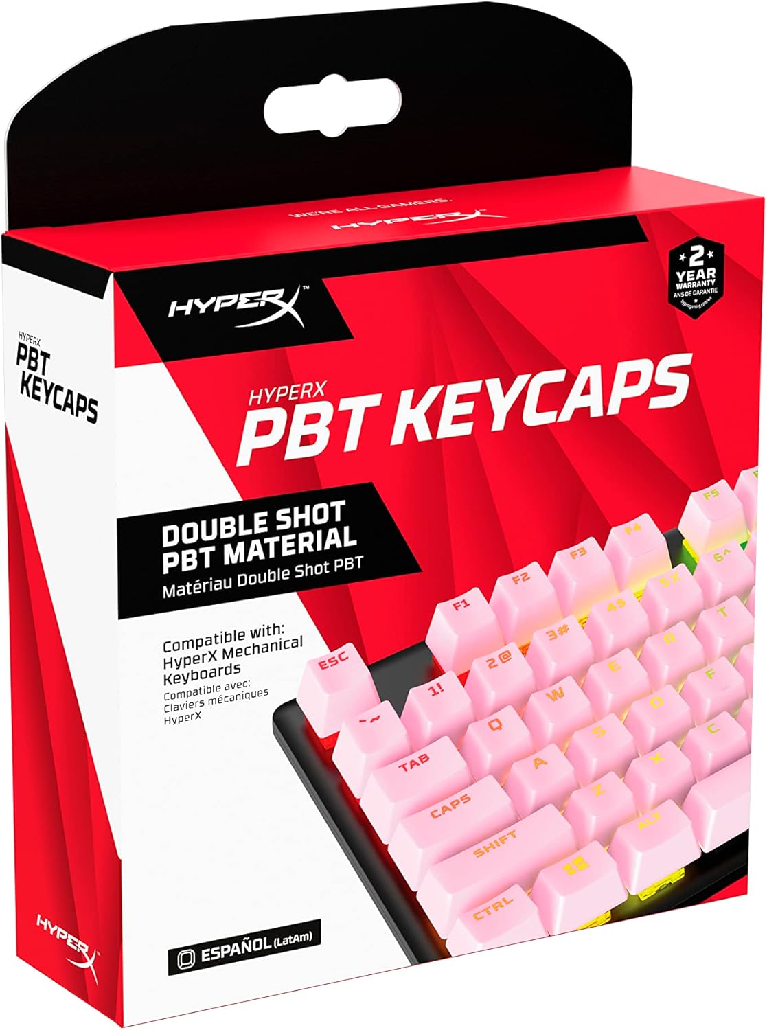 HyperX PBT Set Completo de Teclas Color Rosa LA