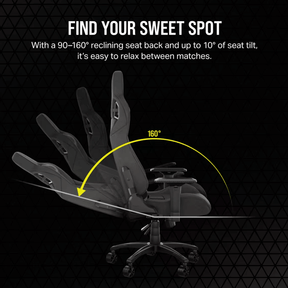 Corsair Silla Gamer T3 RUSH, hasta 120Kg, Carbón