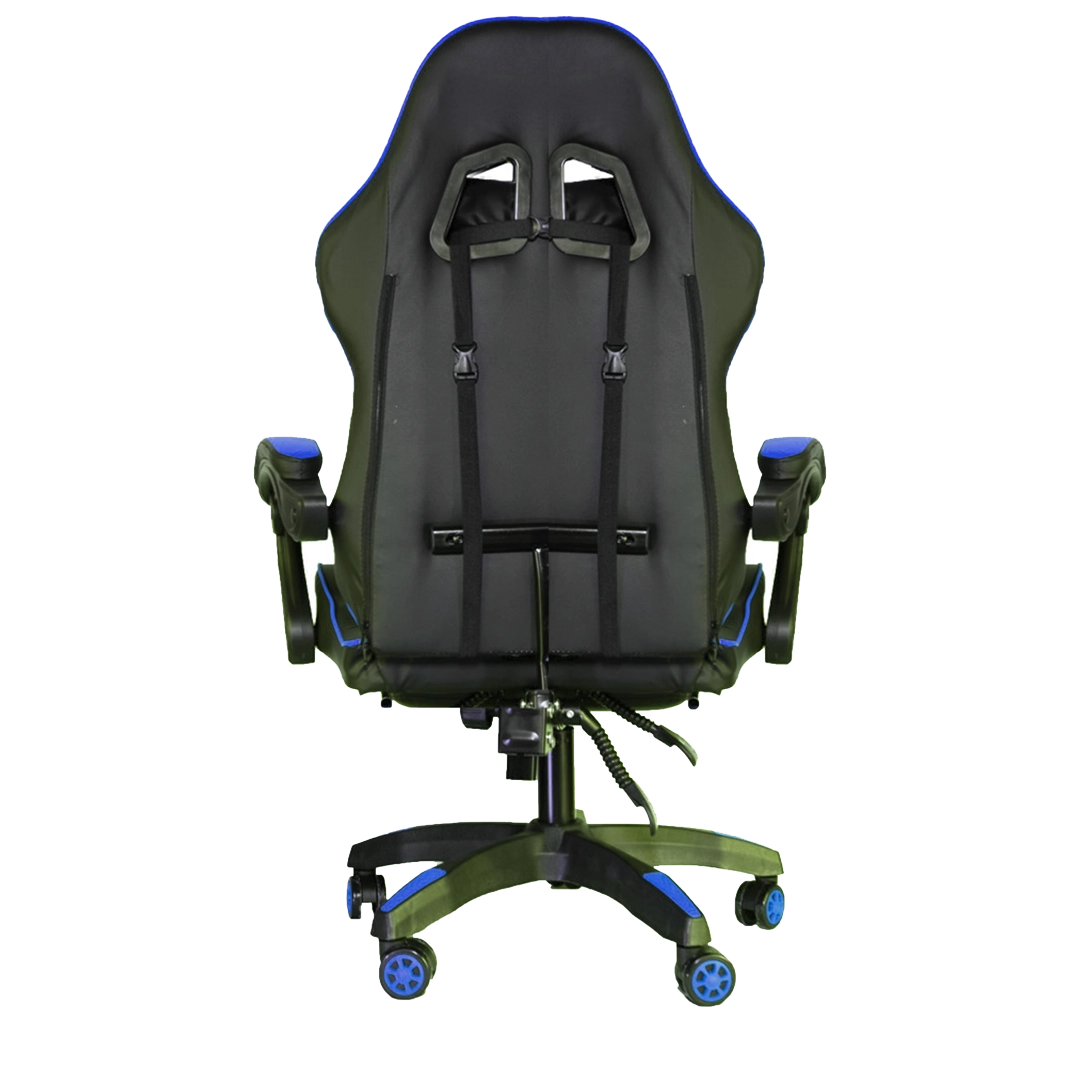 Silla Gamer SiGamers Reclinable Ergonomica con Reposapiés Azul