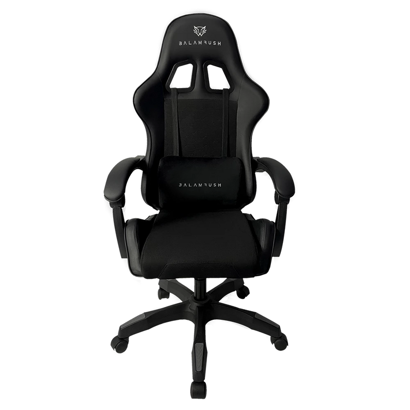 Silla Gamer Balam Rush Power V2 Black Edition, Tela Automotriz y Tactopiel, Reclinable, Reposabrazos 4D, Soporte hasta 120 kg, Negro