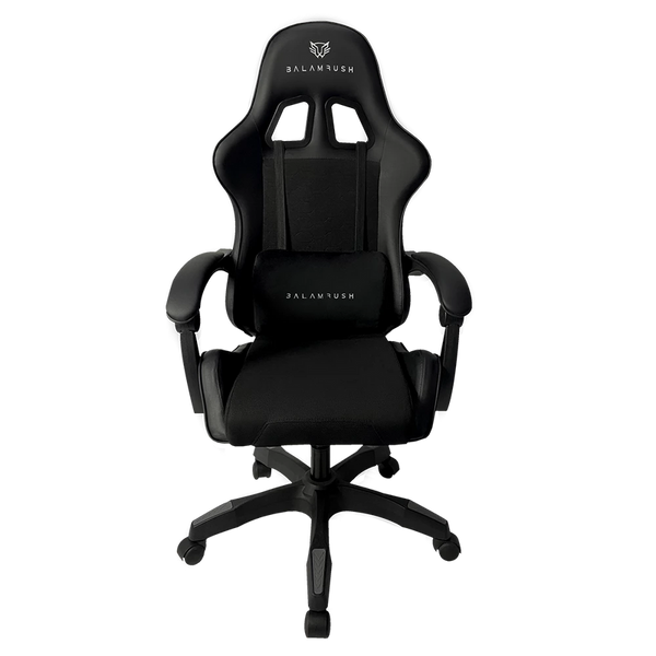 Silla Gamer Balam Rush Power V2 Black Edition, Tela Automotriz y Tactopiel, Reclinable, Reposabrazos 4D, Soporte hasta 120 kg, Negro