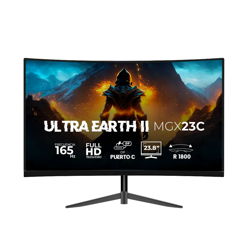 Monitor Balam Rush Ultra Earth II MGX23C LED 23.8", Full HD, 165Hz, HDMI, Negro