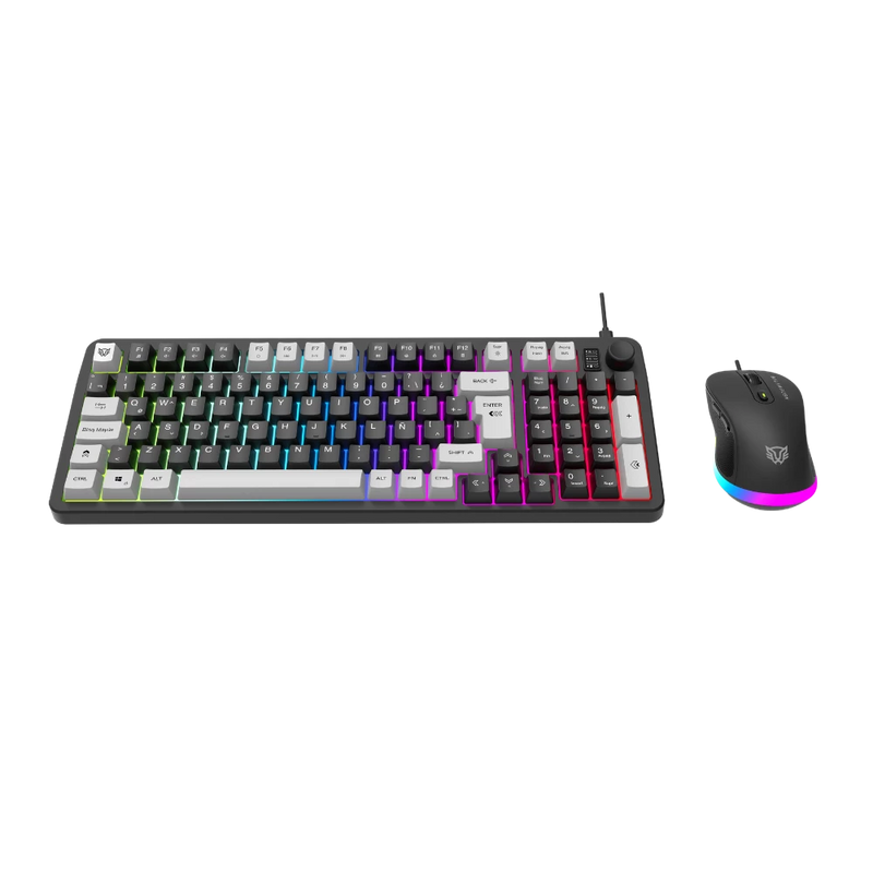 Combo Teclado + Mouse Alámbrico | Squad Conquest KG515 | Negro