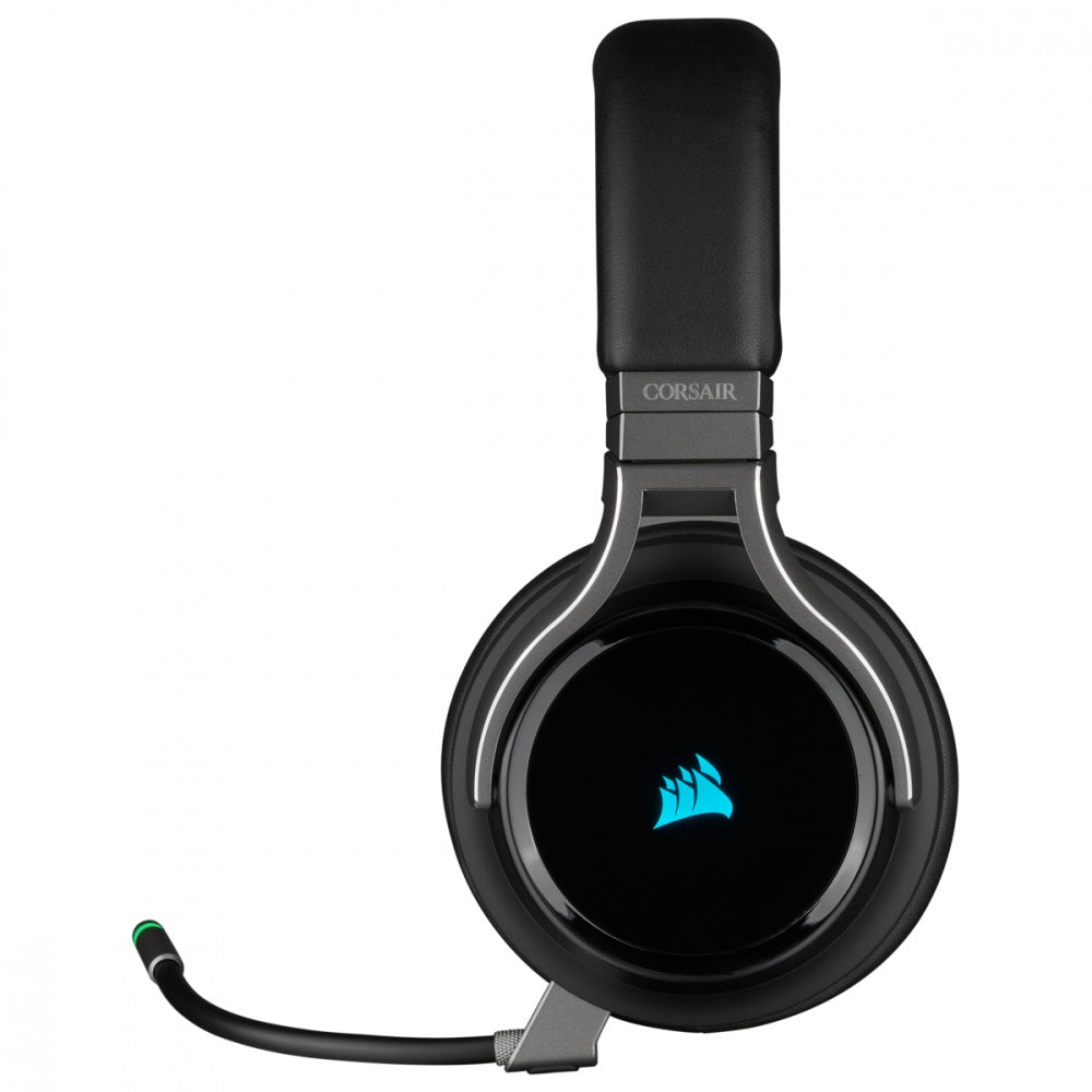 Corsair Audífonos Gamer VIRTUOSO RGB WIRELESS 7.1, Inalámbrico, USB + 3.5mm, Negro