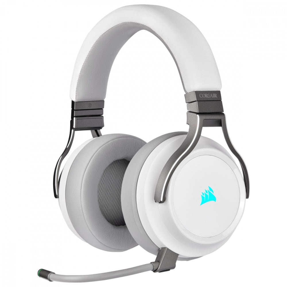 Corsair Audífonos Gamer VIRTUOSO RGB WIRELESS 7.1, Inalámbrico, USB + 3.5mm, Blanco