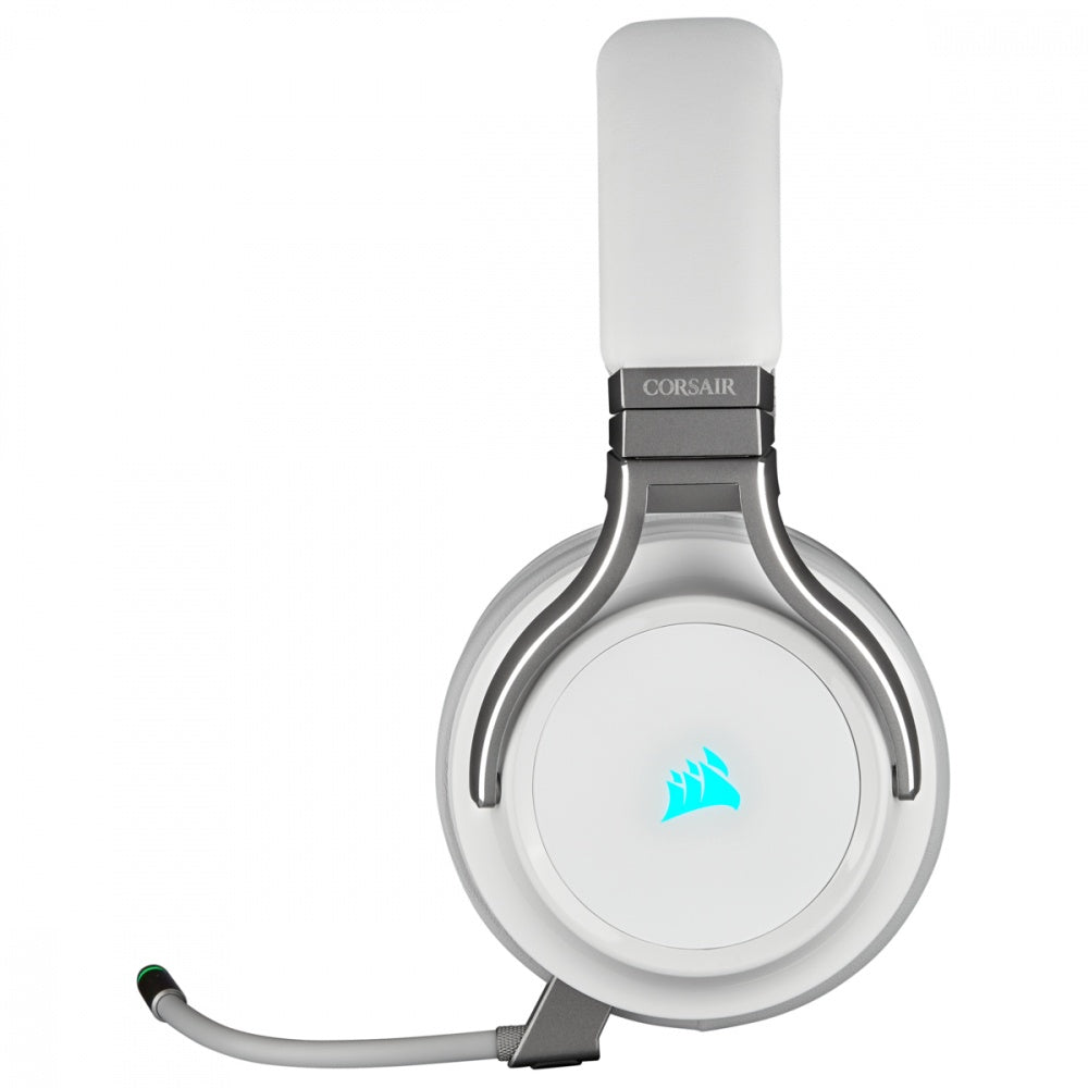 Corsair Audífonos Gamer VIRTUOSO RGB WIRELESS 7.1, Inalámbrico, USB + 3.5mm, Blanco