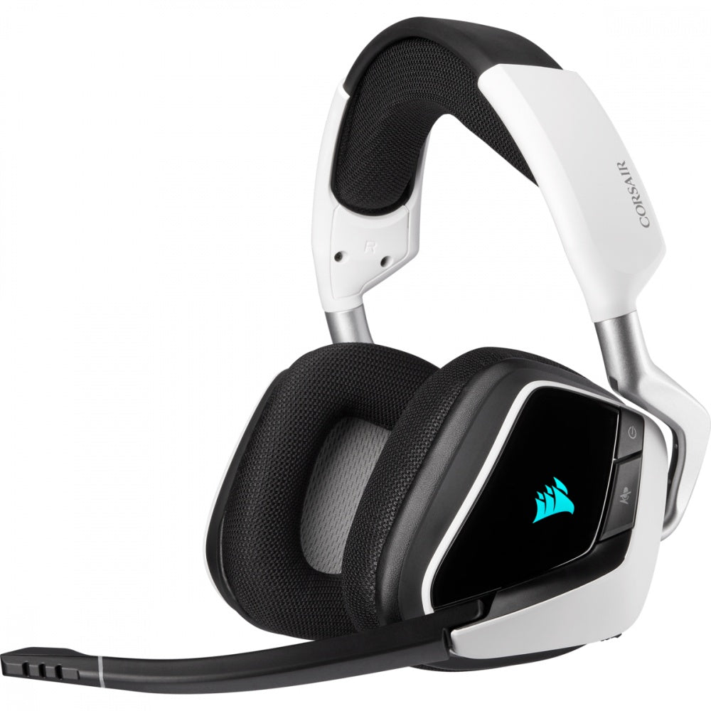 Corsair Audífonos Gamer VOID RGB ELITE Wireless 7.1, Inalámbrico, USB, Negro/Blanco