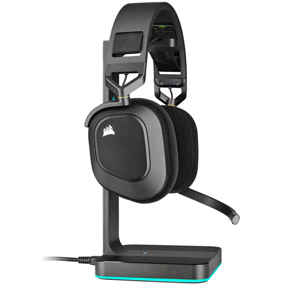 Corsair Audifonos Gamer HS80 RGB Wireless, Inalámbrico, USB, Negro