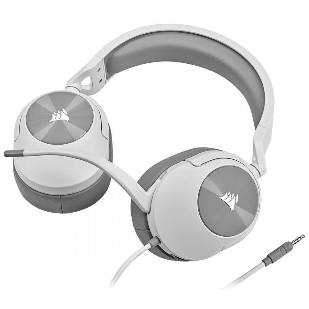 Corsair Audífonos Gamer HS55 SURROUND 7.1, Alámbrico, 1.8 Metros, 3.5mm/USB, Blanco