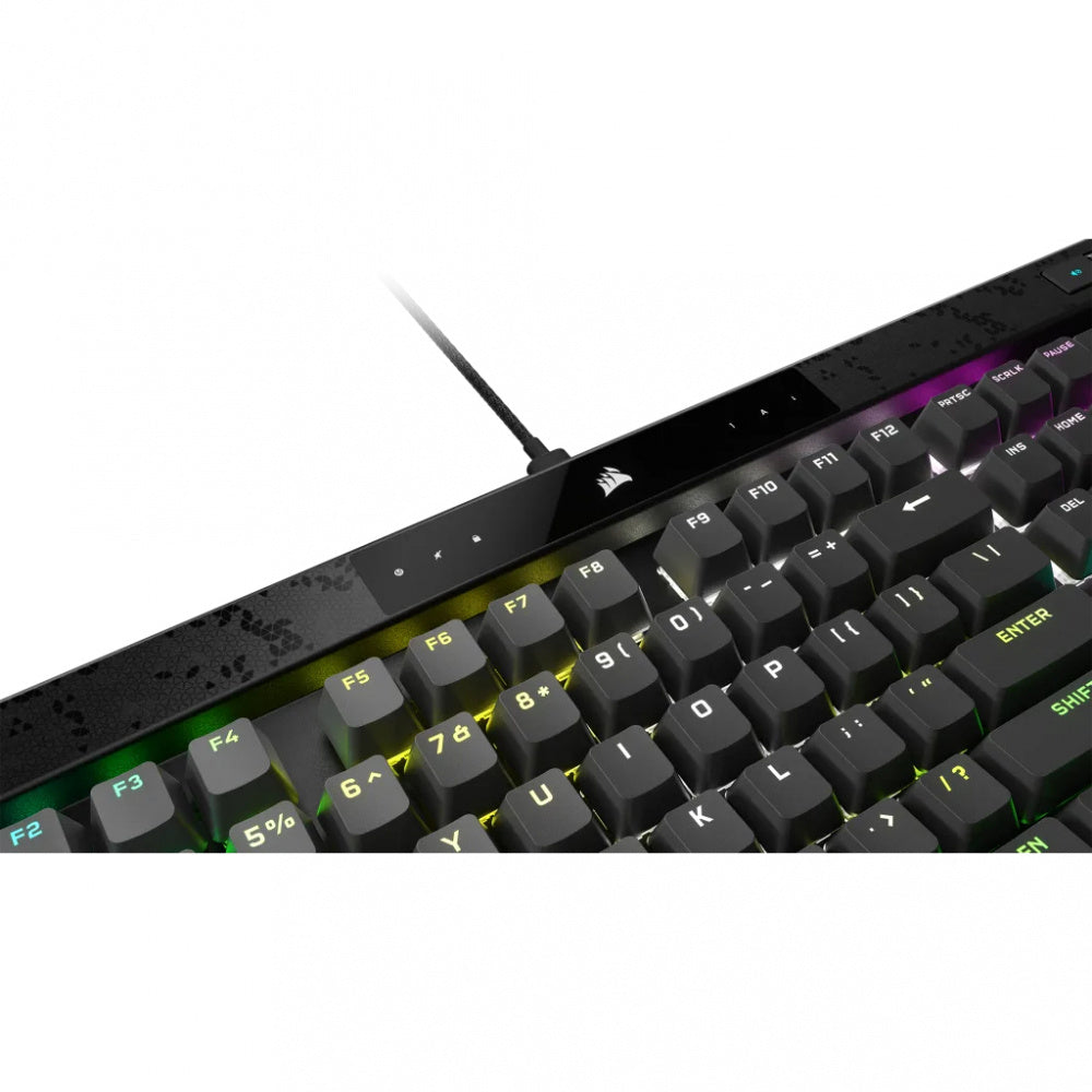 Teclado Gamer Corsair K70 MAX RGB, Teclado Mecánico, Switch Cherry MGX, Alámbrico, Negro (Inglés)