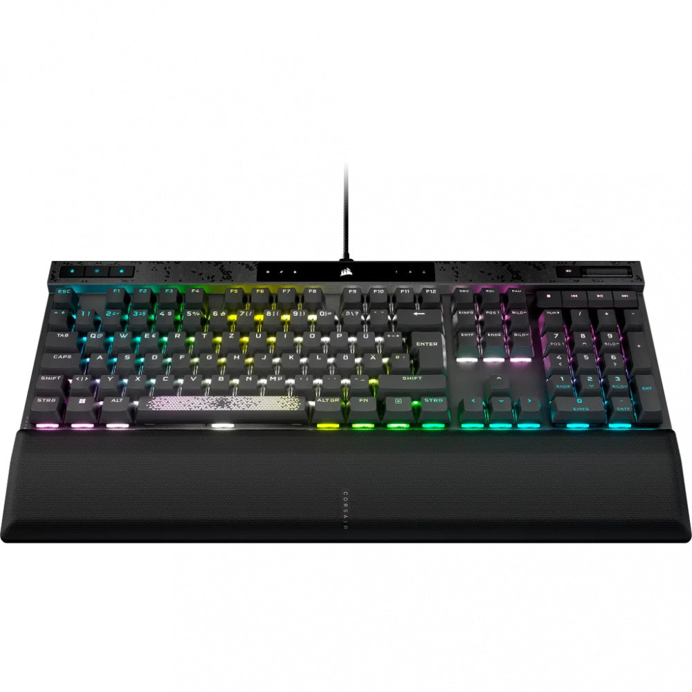 Teclado Gamer Corsair K70 MAX RGB, Teclado Mecánico, Switch Cherry MGX, Alámbrico, Negro (Inglés)