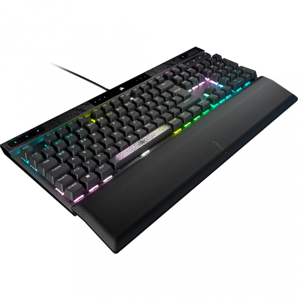 Teclado Gamer Corsair K70 MAX RGB, Teclado Mecánico, Switch Cherry MGX, Alámbrico, Negro (Inglés)