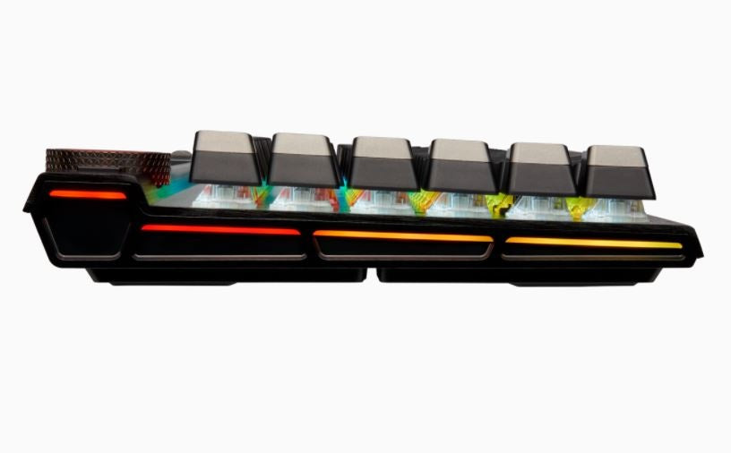 Teclado Gamer Corsair K100 RGB, Teclado Mecánico, Corsair OPX, Alámbrico, Negro (Inglés)