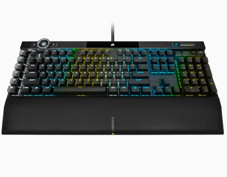 Teclado Gamer Corsair K100 RGB, Teclado Mecánico, Corsair OPX, Alámbrico, Negro (Inglés)