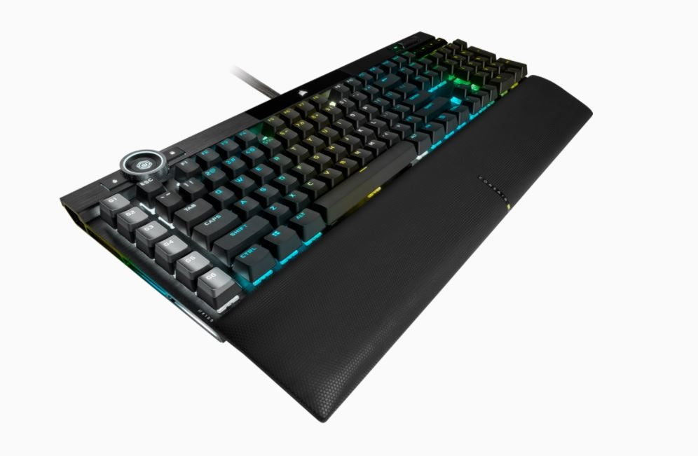 Teclado Gamer Corsair K100 RGB, Teclado Mecánico, Corsair OPX, Alámbrico, Negro (Inglés)