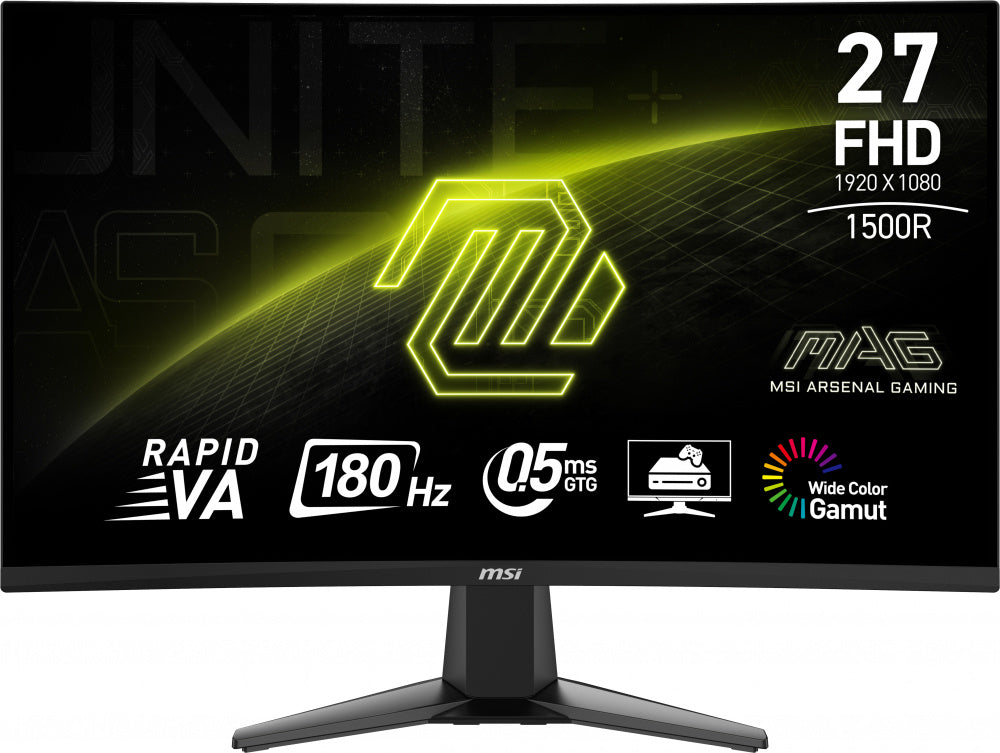 Monitor Gamer Curvo MSI MAG 27C6F LCD 27", Full HD, 180Hz, HDMI/DisplayPort, Negro