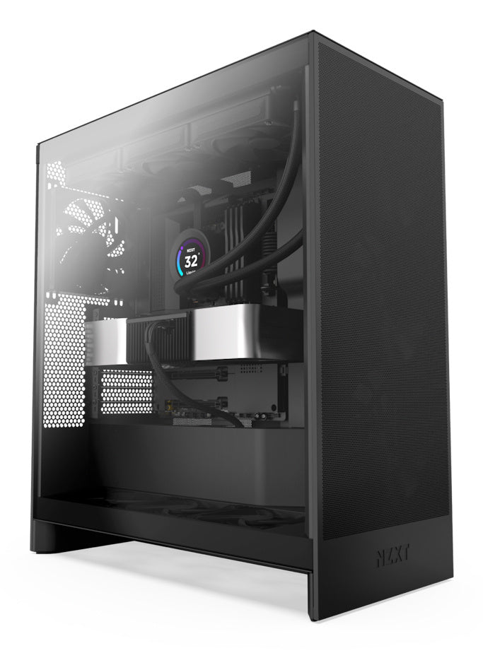 Gabinete NZXT H7 Flow 2024 con Ventana, Midi-Tower, Mini-ITX/Micro-ATX/ATX, USB 3.0, sin Fuente, 3 Ventiladores Instalados, Negro