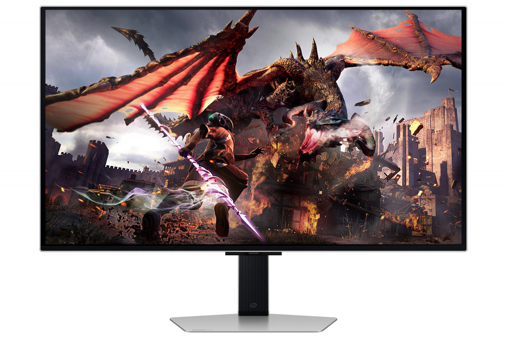 Monitor Gamer Samsung LS32DG800SLXZX OLED 32", 3840x2160 4K Ultra HD, G-Sync/FreeSync, 240Hz, HDMI/DisplayPort, Bocinas Integradas, Plata