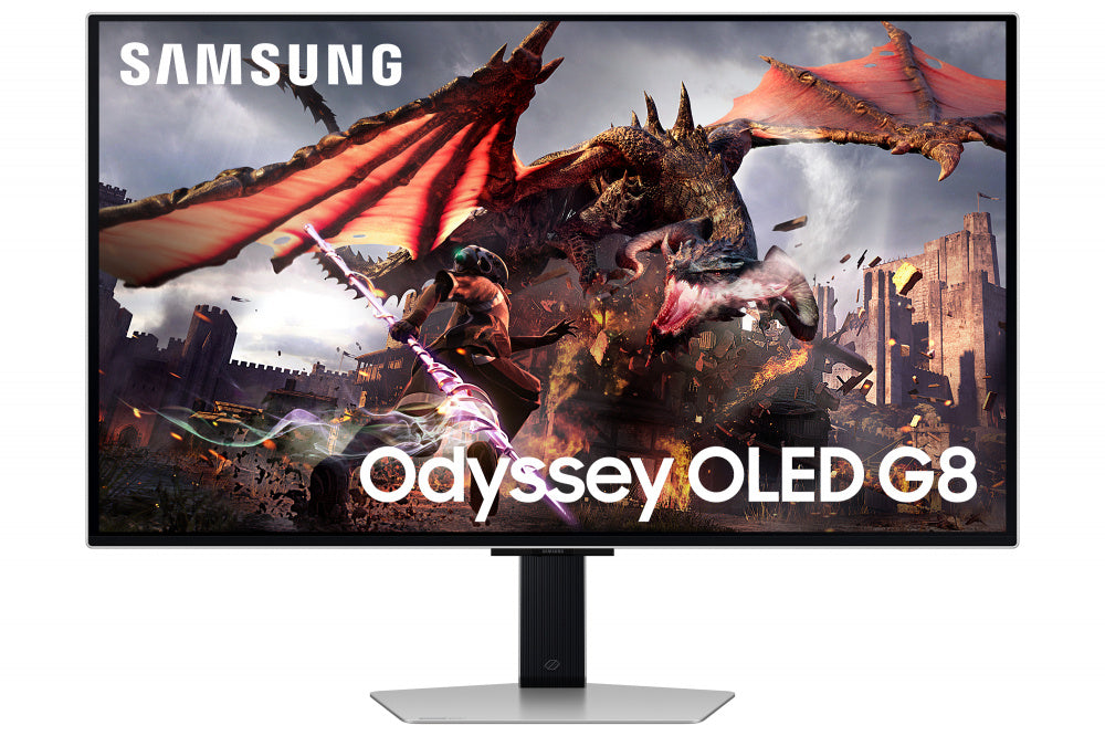 Monitor Gamer Samsung LS32DG800SLXZX OLED 32", 3840x2160 4K Ultra HD, G-Sync/FreeSync, 240Hz, HDMI/DisplayPort, Bocinas Integradas, Plata