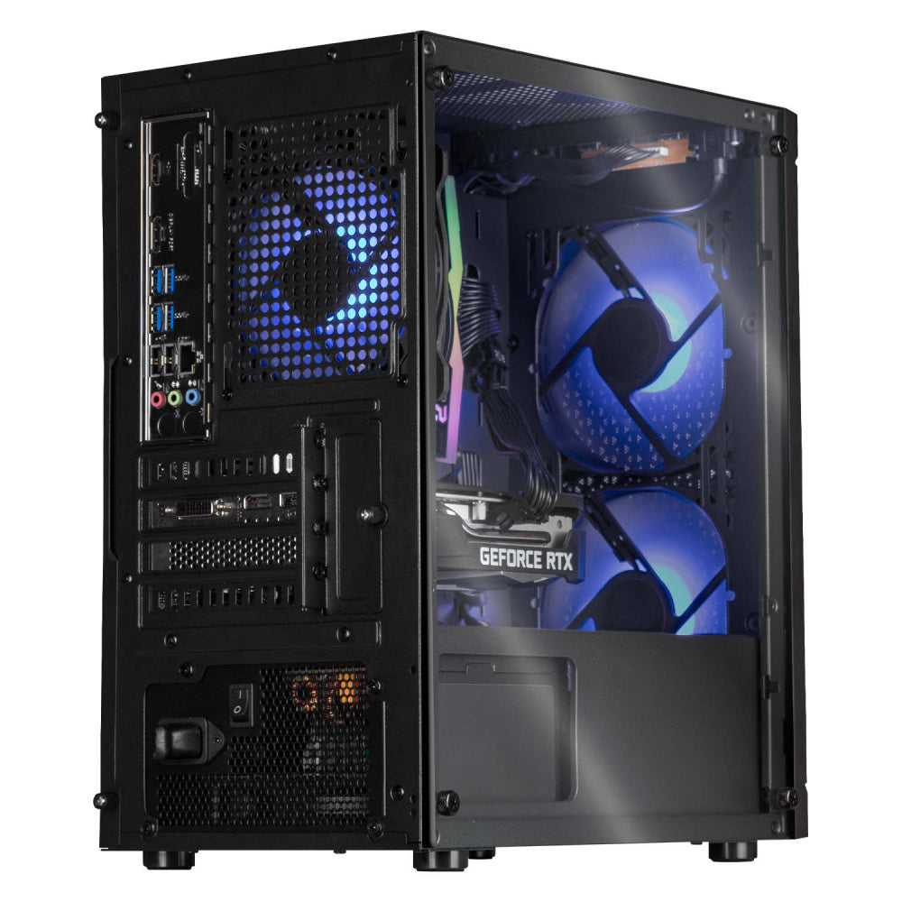 Computadora Gamer Invictus PC Power-081, AMD Ryzen 5 9600X 5.40GHz, 32GB DDR5 RAM, 500GB M.2 SSD + 2TB HDD, Radeon RX 7600 XT, Wi-Fi, Windows 11, Negro