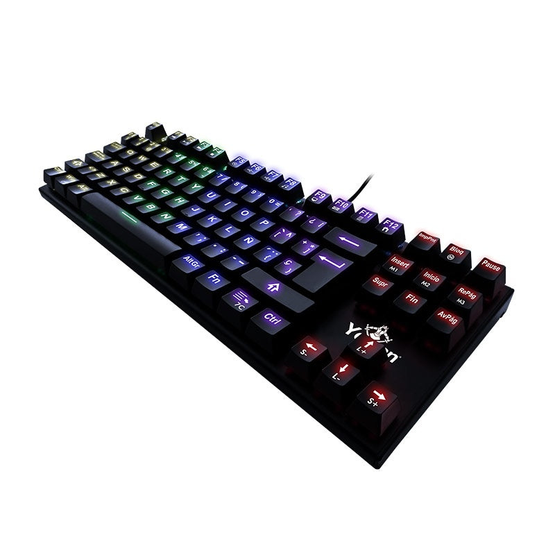 Teclado Gamer Yeyian Spark Serie 2000 RGB, Teclado Mecánico, Outemu Red, Alámbrico, Negro (Español)