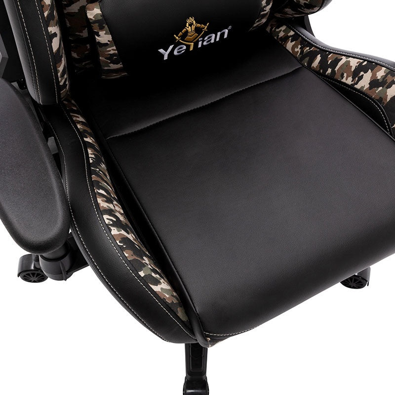 Yeyian Silla Gamer Ryuji Desert Camouflage, hasta 150kg, Negro/Amarillo