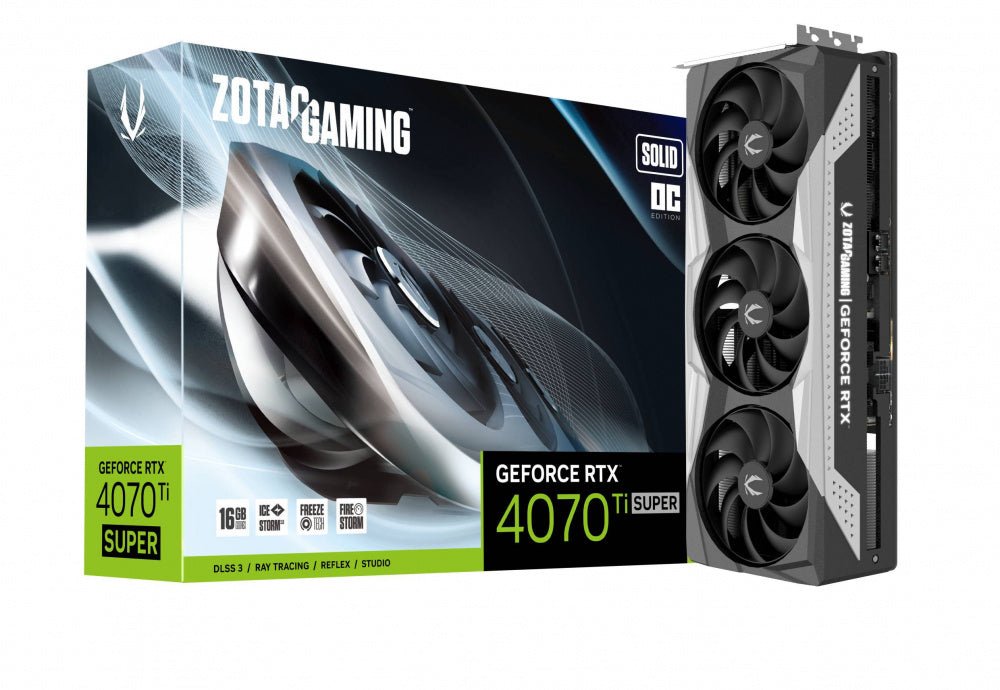 Tarjeta de Video Zotac NVIDIA GeForce RTX 4070 Ti SUPER Solid OC, 16GB 256-bit GDDR6X, PCI Express x16 4.0