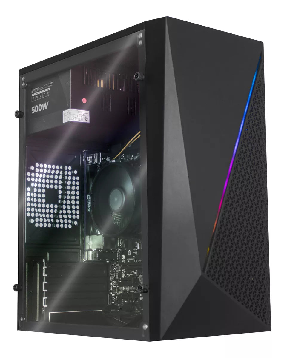 Super Deal Computadora Gamer Invictus PC Power-071, AMD Ryzen 5 5600GT 3.60GHz, Radeon Graphics, 16GB RAM, 256GB M.2 SSD + 2TB HDD, Wi-Fi, Windows 11, Negro