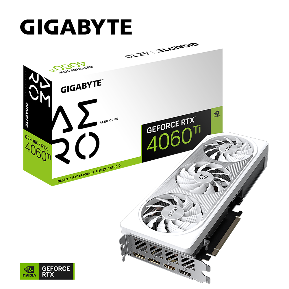 Tarjeta de Video Gigabyte NVIDIA GeForce RTX 4060 Ti AERO OC 8G, 8GB 128-bit GDDR6, PCI Express 4.0