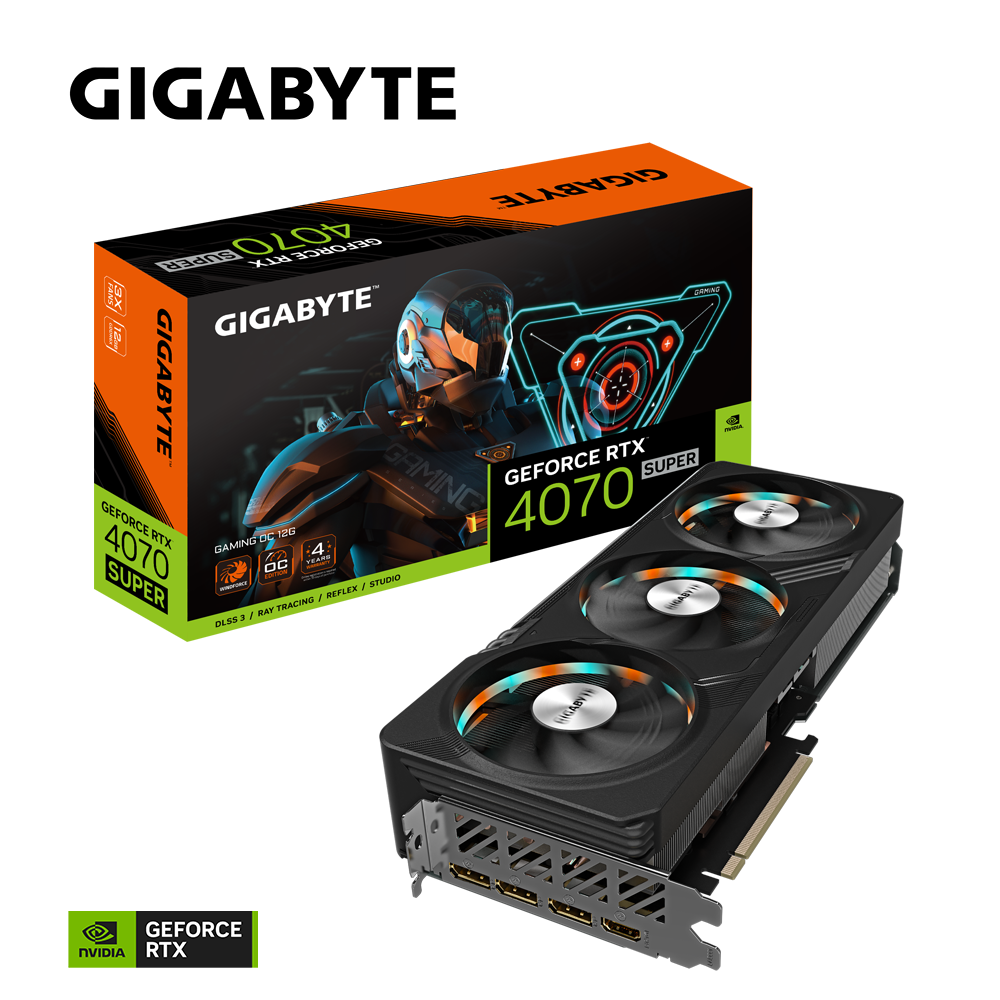 Tarjeta de Vídeo Gigabyte NVIDIA GeForce RTX 4070 Super OC, 12GB 192-bit GDDR6X, GV-N407SGAMING OC-12GD