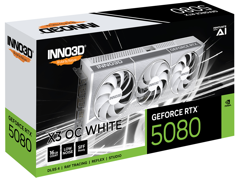 Tarjeta de Vídeo INNO3D Geforce RTX 5080 X3 OC WHITE 16GB GDDR7