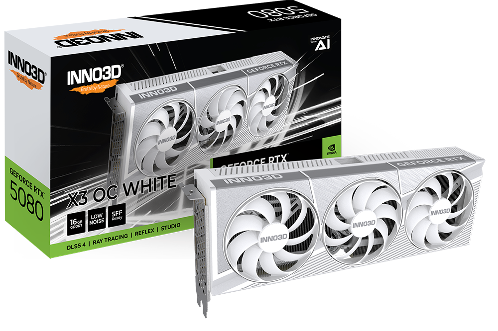 Tarjeta de Vídeo INNO3D Geforce RTX 5080 X3 OC WHITE 16GB GDDR7