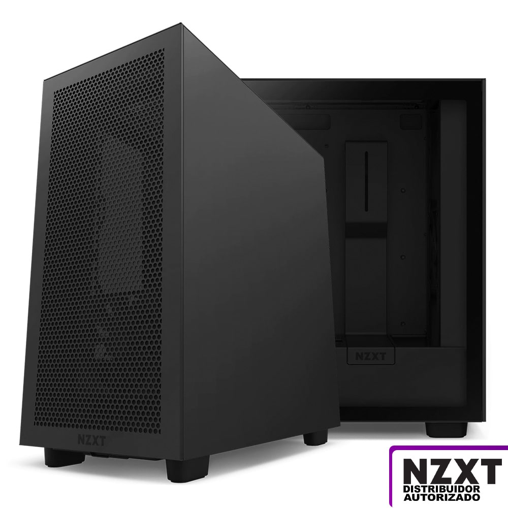 Gabinete NZXT H7 Flow con Ventana, Midi-Tower, Mini-ITX/Micro-ATX/ATX, USB 3.0, sin Fuente, 2 Ventiladores Instalados, Negro Mate