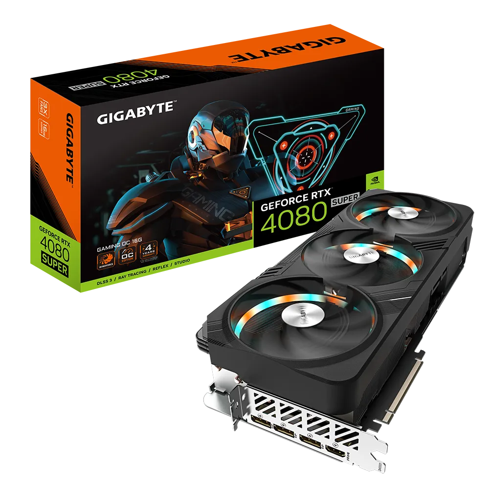 Tarjeta de Video Gigabyte Nvidia GeForce RTX™ 4080 SUPER GAMING OC 16G , PCI Express 4.0,GV-N408SGAMING-16GD