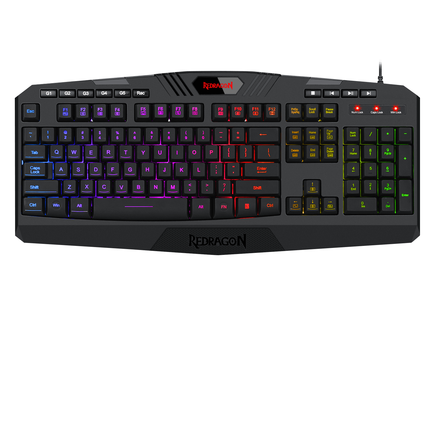 Teclado Gamer Redragon Harpe PRO K503A-RGB-SP, Teclado Membrana, Full Size, Alámbrico, RGB, Negro (Español)