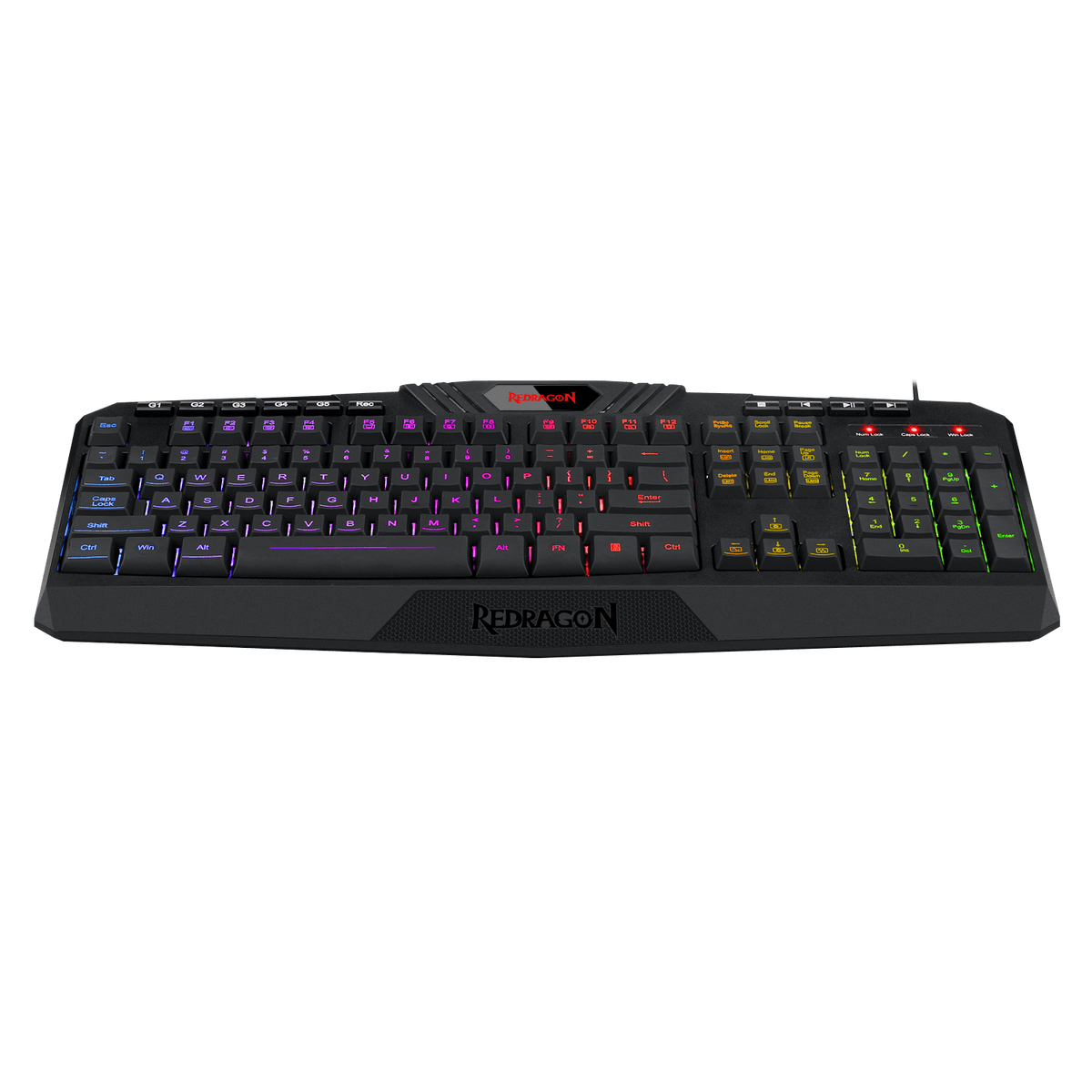 Teclado Gamer Redragon Harpe PRO K503A-RGB-SP, Teclado Membrana, Full Size, Alámbrico, RGB, Negro (Español)
