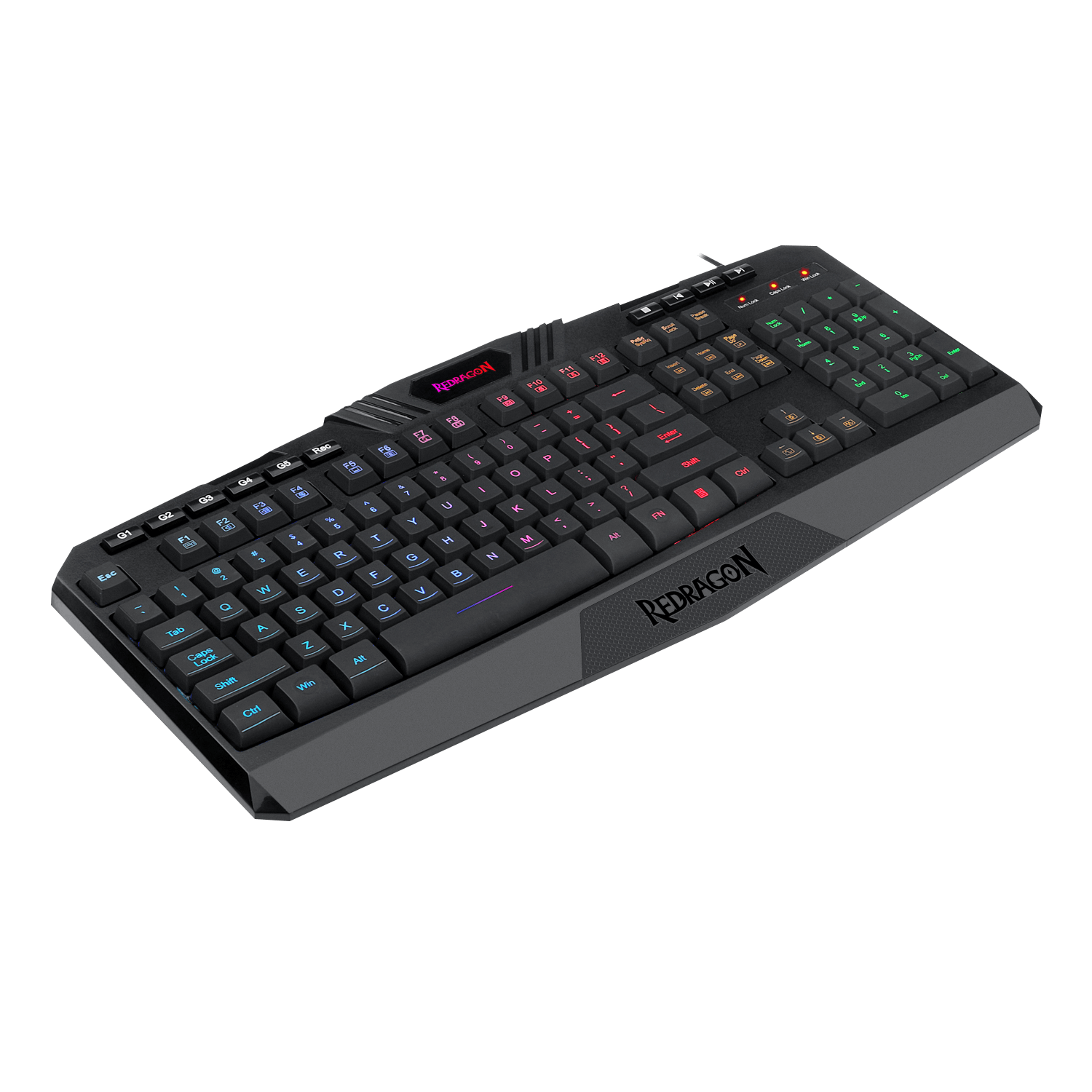 Teclado Gamer Redragon Harpe PRO K503A-RGB-SP, Teclado Membrana, Full Size, Alámbrico, RGB, Negro (Español)