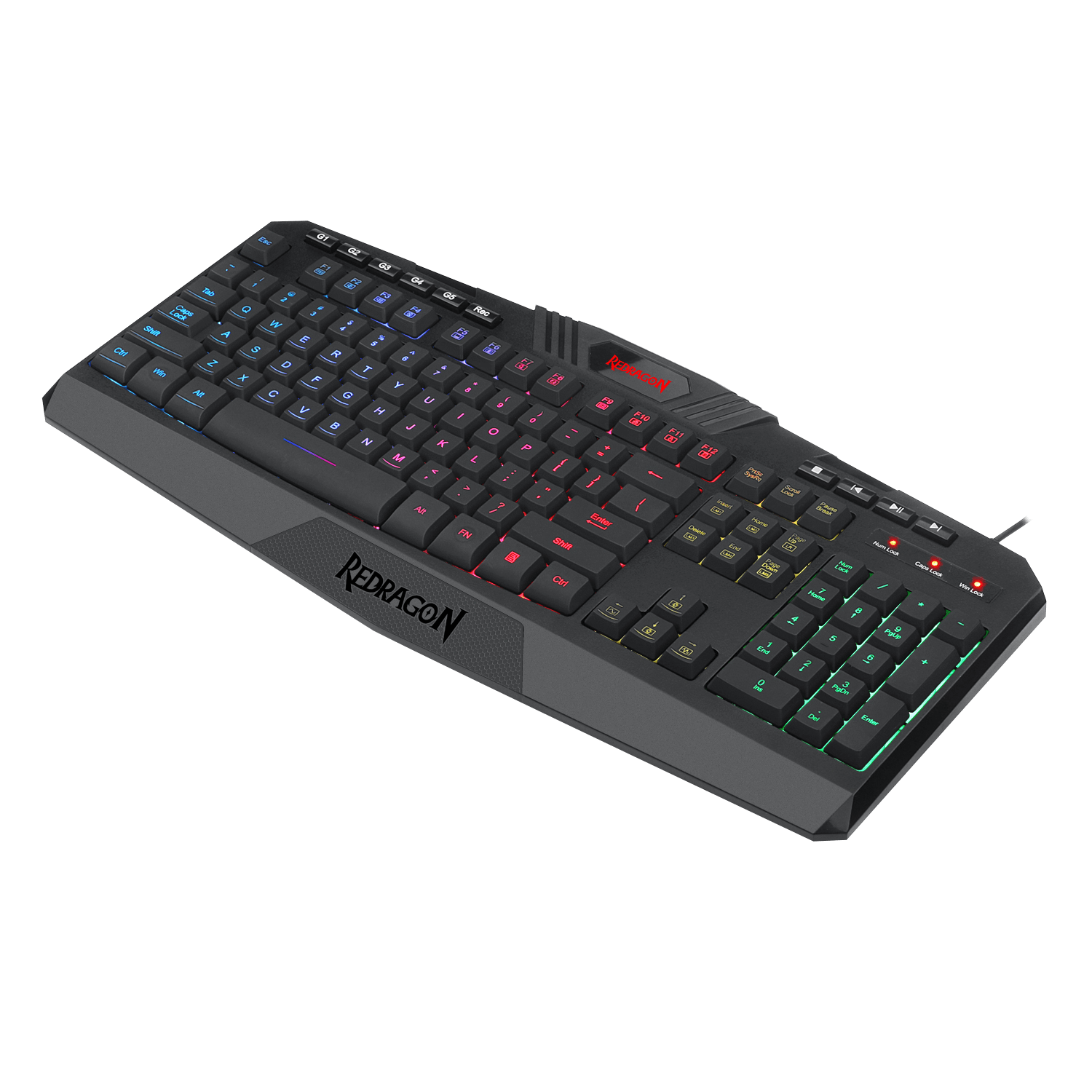 Teclado Gamer Redragon Harpe PRO K503A-RGB-SP, Teclado Membrana, Full Size, Alámbrico, RGB, Negro (Español)