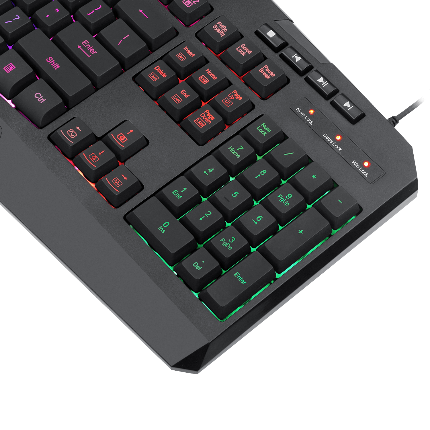 Teclado Gamer Redragon Harpe PRO K503A-RGB-SP, Teclado Membrana, Full Size, Alámbrico, RGB, Negro (Español)