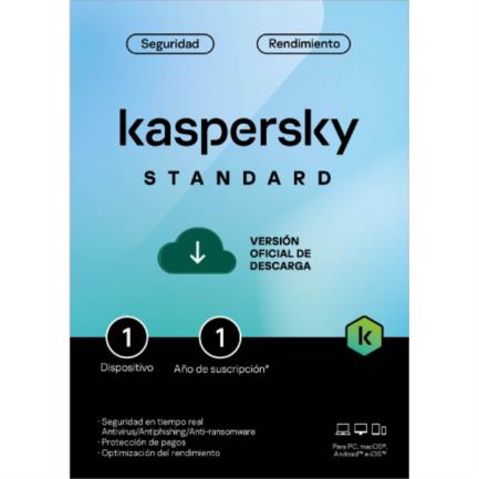 Kaspersky Standard 1 Dispositvo 1 Año (Anti-virus)