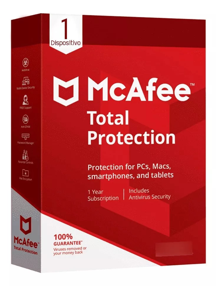 Mcafee Total Protection con VPN - 1 Dispositivo, 3 Años